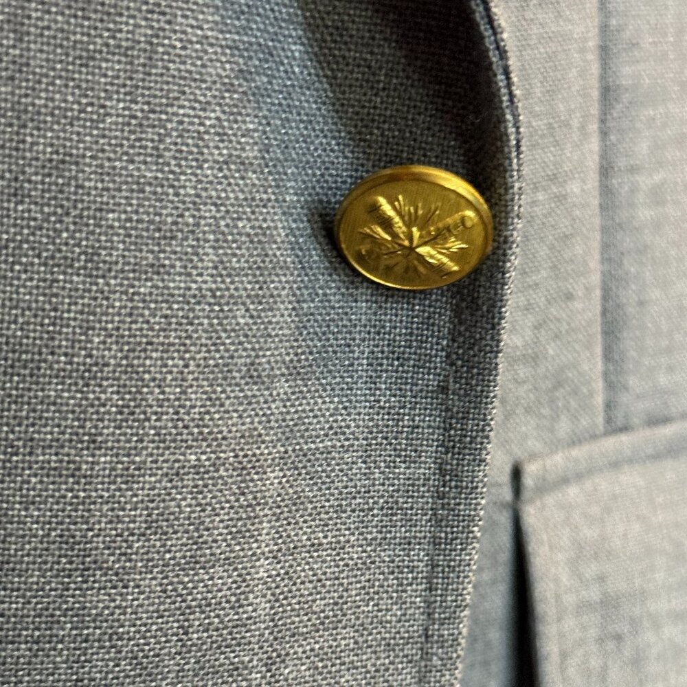 Vintage London Fog Gray Blazer Gold Buttons Made in USA Sport Coat - Picture 4 of 4